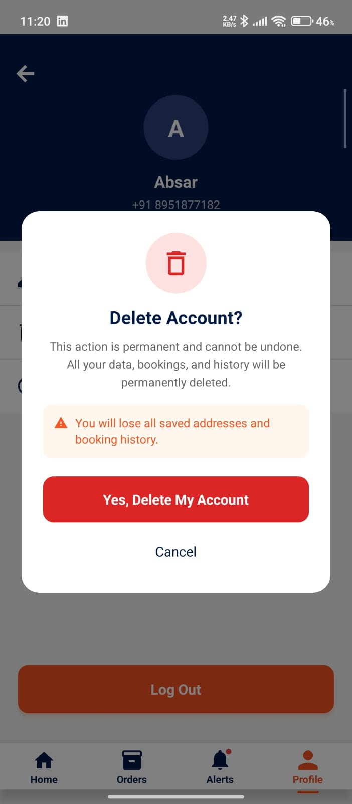 Step 4: Confirm the deletion